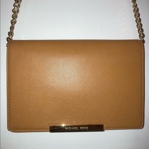 White and brown Micheal Kors bag